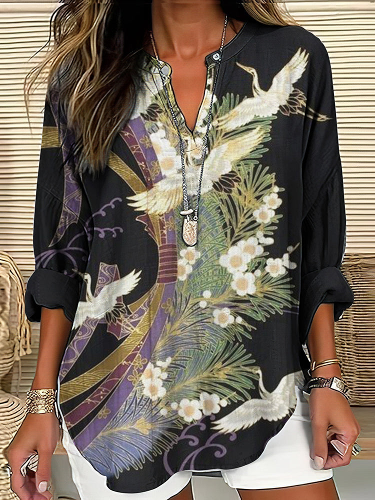 Amity Chic Flight Print Blouse