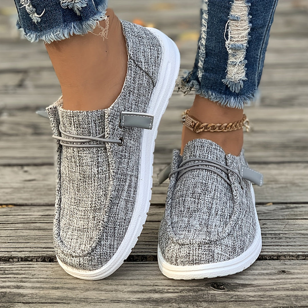 Fashionable women's slip-on orthopedic sneakers, offering comfort and support.