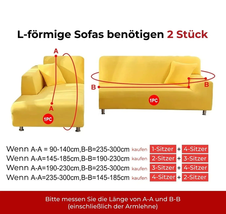 Pet friendly stretch velvet sofa protector, stain resistant & durable.