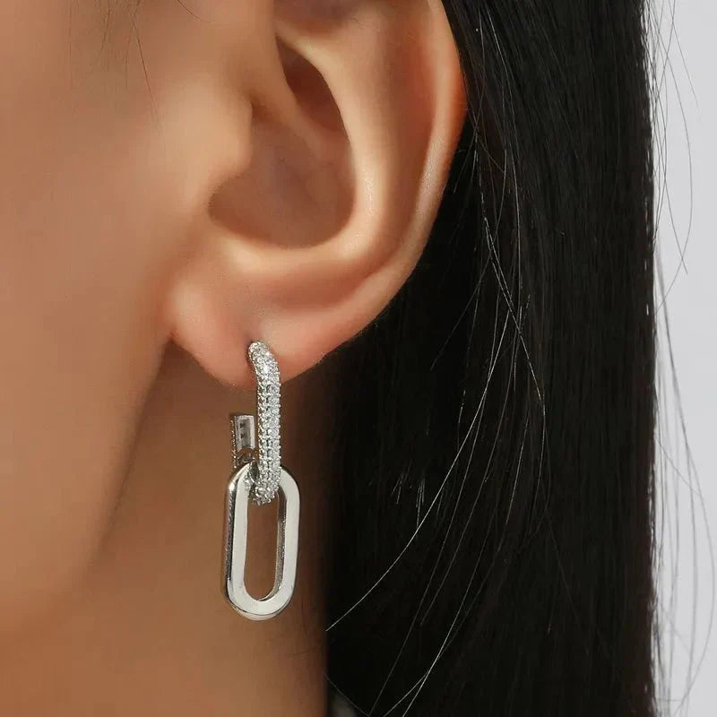 Women's slim deluxe hoop earrings in gold, stainless steel for an elegant look.