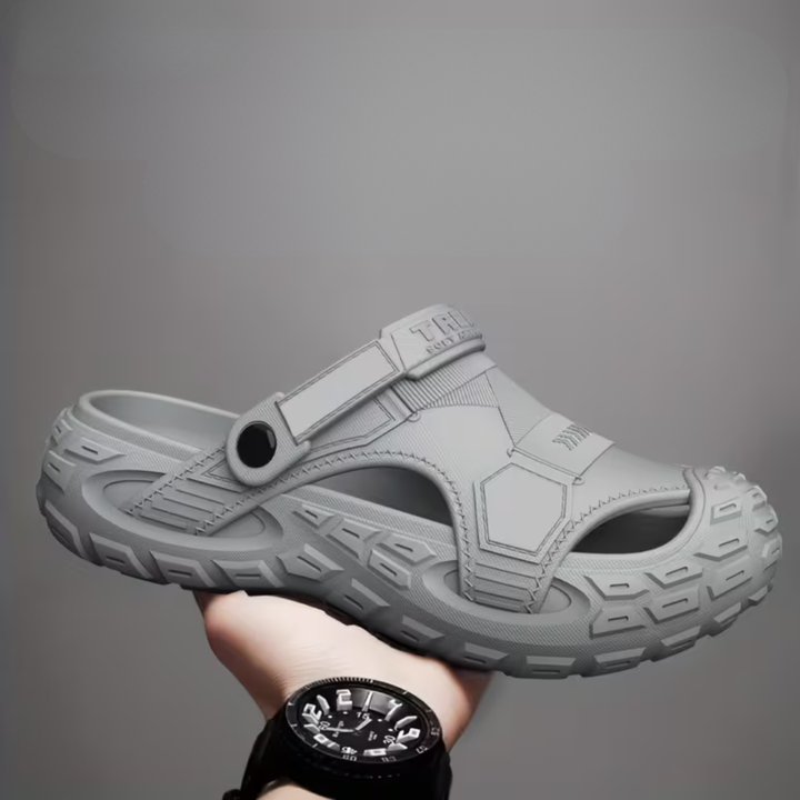 Casual men's orthopedic slip-on clogs with a supportive ergonomic footbed for all-day comfort.