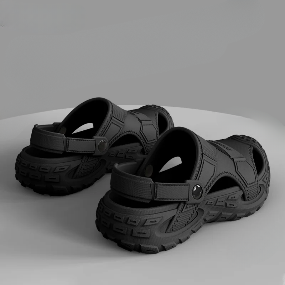 Men's slip-on orthopedic clogs with an adjustable strap and supportive design, ideal for daily wear.