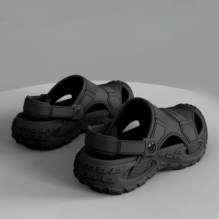 Men's slip-on orthopedic clogs with an adjustable strap and supportive design, ideal for daily wear.