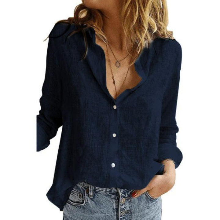 Versatile long sleeve women's shirt, easily transitions from professional office wear to relaxed weekends.