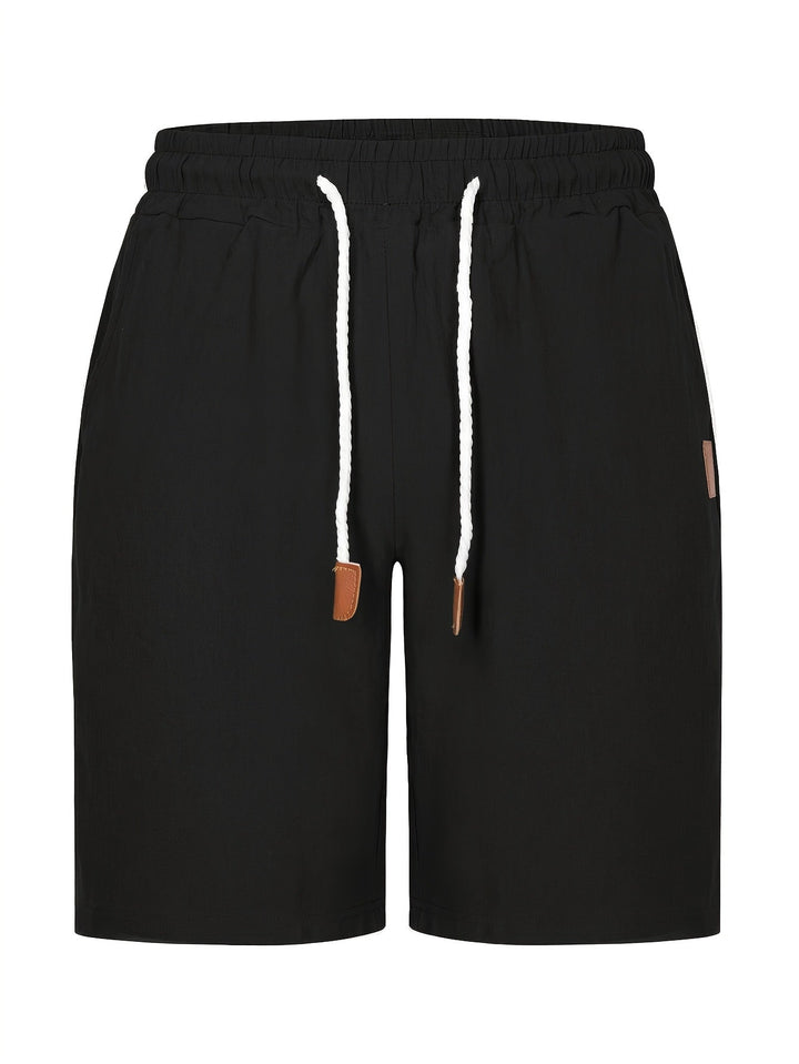 Men's everyday relaxed fit shorts, comfortable with a drawstring waist, suitable for warm weather activities.
