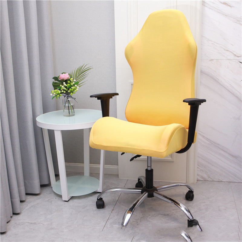 Stylish elastic gaming chair sleeve, ideal for office or home, offering full furniture protection.