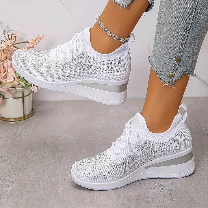 Ergonomic women's walking shoes, orthopedic cushioning ensures all-day comfort & support.