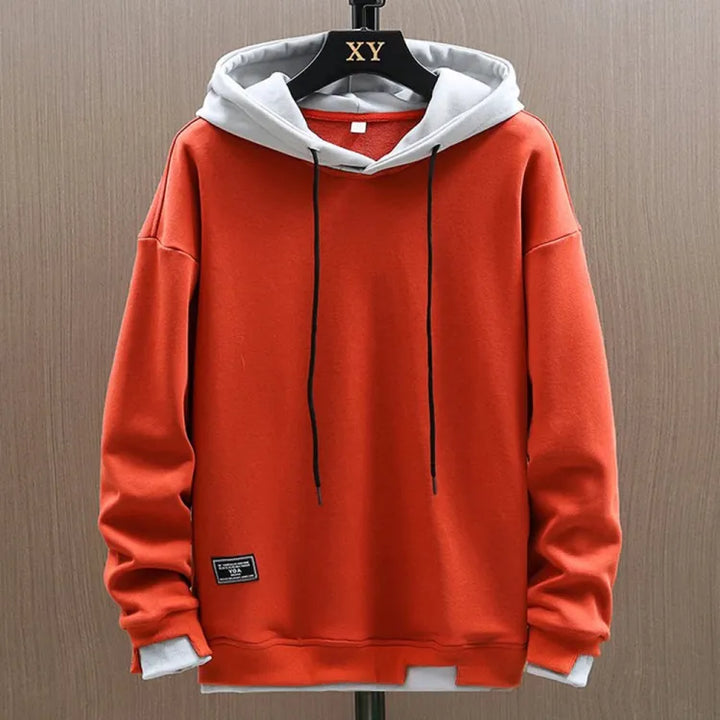 Soft cotton blend men's classic pullover hoodie, ideal for ultimate everyday comfort and relaxed style.