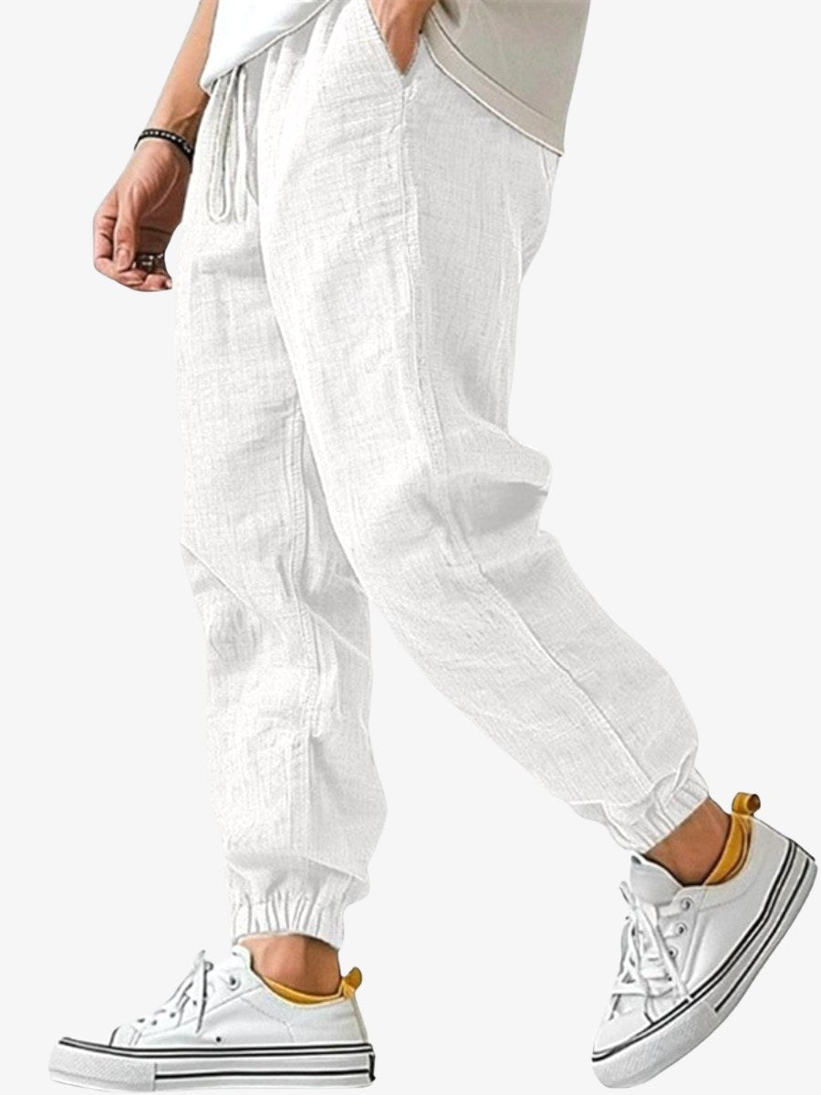 Men's relaxed fit joggers in charcoal, perfect for comfortable everyday wear & casual style.