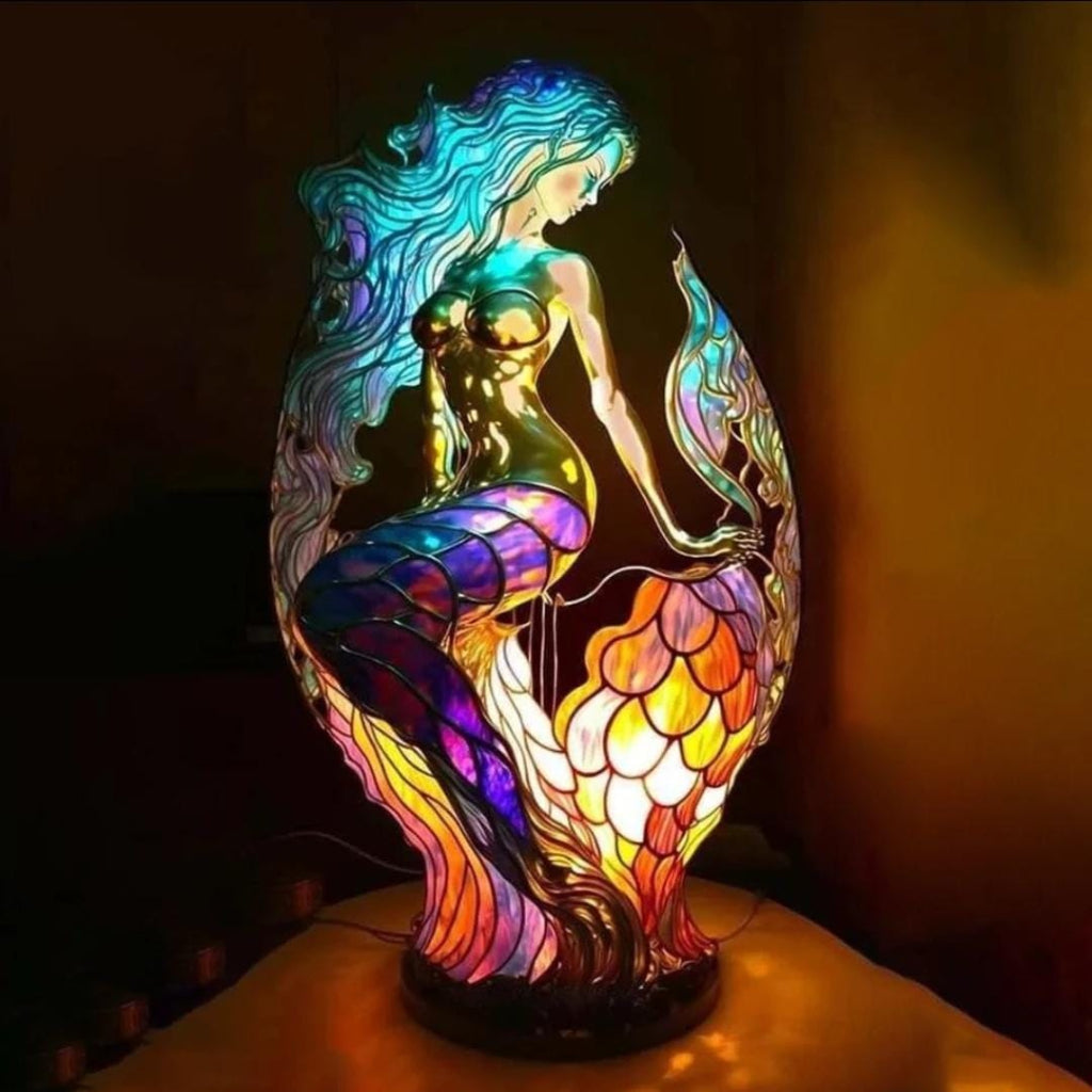 Fantasy-inspired dragon table lamp, a unique decorative lighting piece.