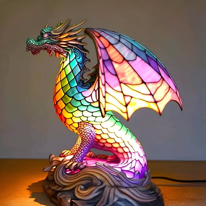 Unique unicorn table lamp, adding ambient lighting and artistic flair.