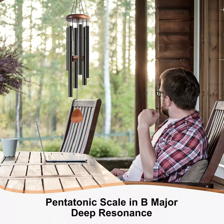 Thoughtful gift idea: Deep tone aluminum wind chimes, bringing tranquility and beauty to a loved one's home.