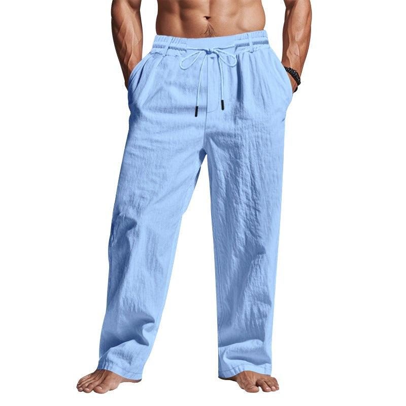 Lightweight men's drawstring trousers, relaxed fit for ultimate comfort on vacation or casual days.