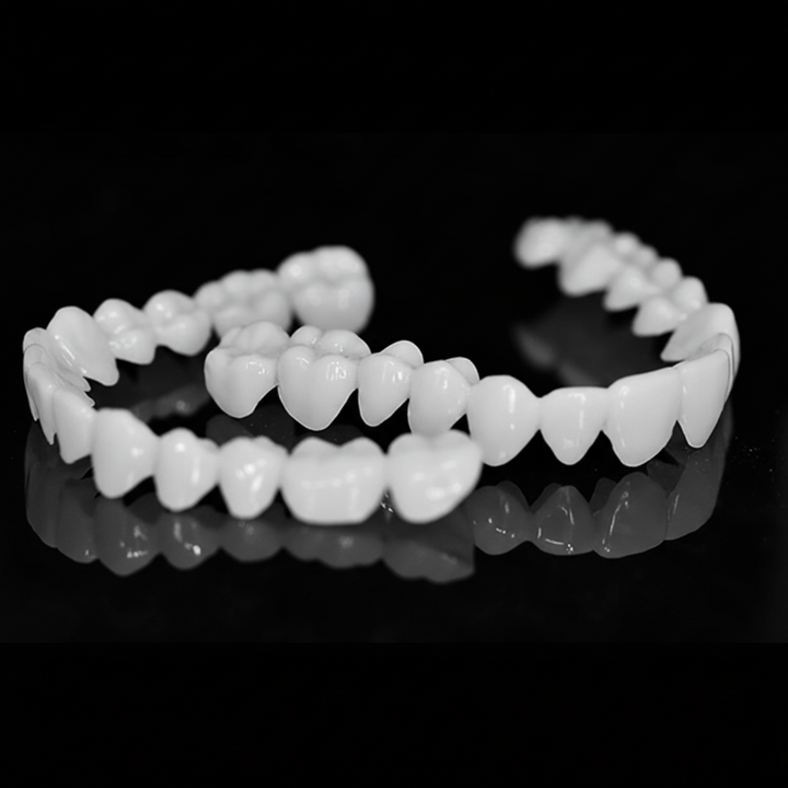 Reusable instant smile veneers, providing a confident and brighter dental look.