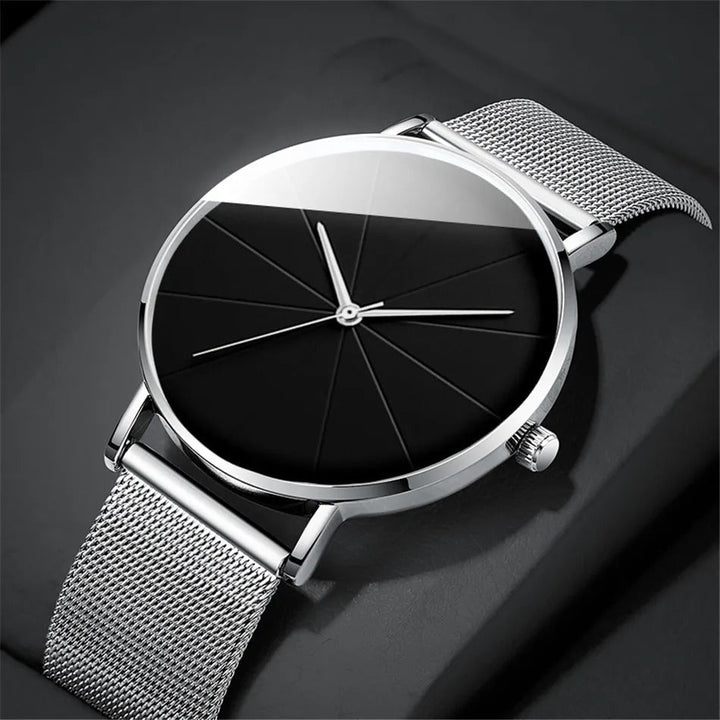 Professional men's stainless steel dress watch, classic design for sophisticated men.