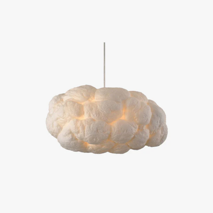 PVC/Cotton Nimbus cloud pendant light, modern white LED for stylish home decor.