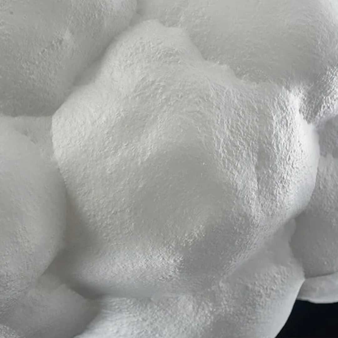 Nimbus cloud LED pendant light, white PVC/Cotton, brings modern style to any indoor room.