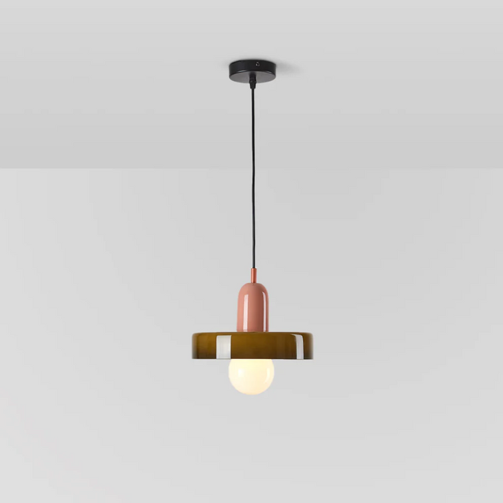 Energy-saving GloboLuxe LED pendant, a sophisticated glass light for modern homes.