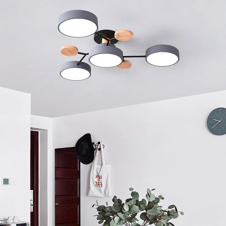 Sleek LED ceiling lamp with a modern slim design, enhancing any contemporary home or office interior.
