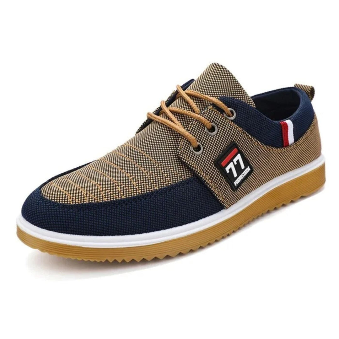 Supportive men's orthopedic shoes with secure lace closure, designed for foot health and all-day comfort.