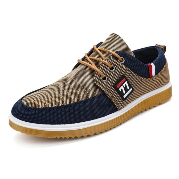 Supportive men's orthopedic shoes with secure lace closure, designed for foot health and all-day comfort.