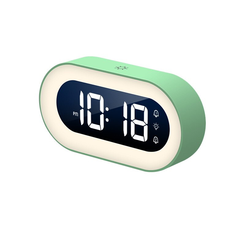 Sleek digital alarm clock, perfect bedroom essential with soft night light