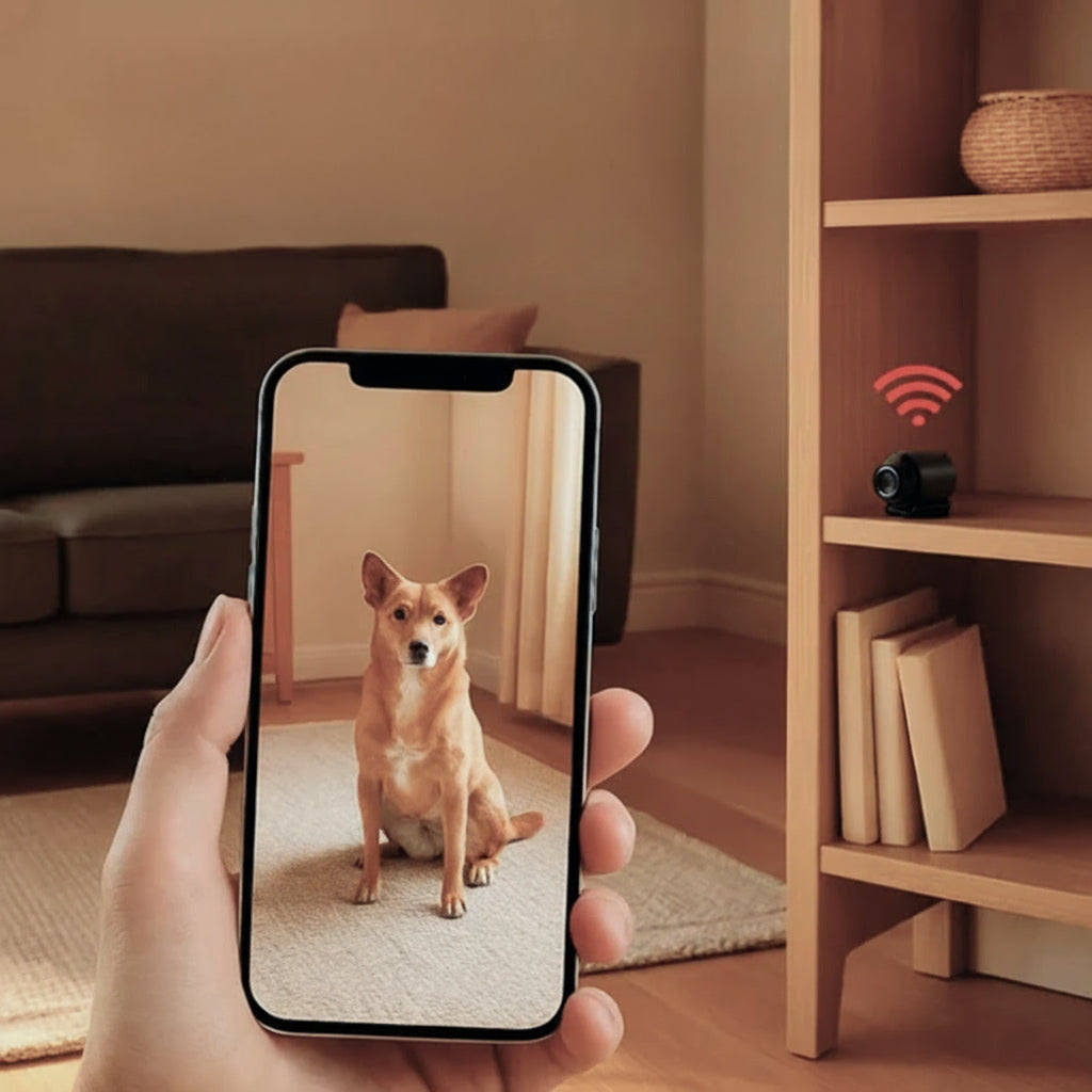Discreet spy camera for remote viewing, delivering clear 1080p footage.