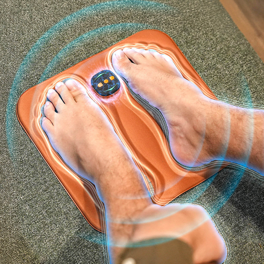 Unisex wellness device providing neuropathy relief, reducing foot pain & boosting circulation.