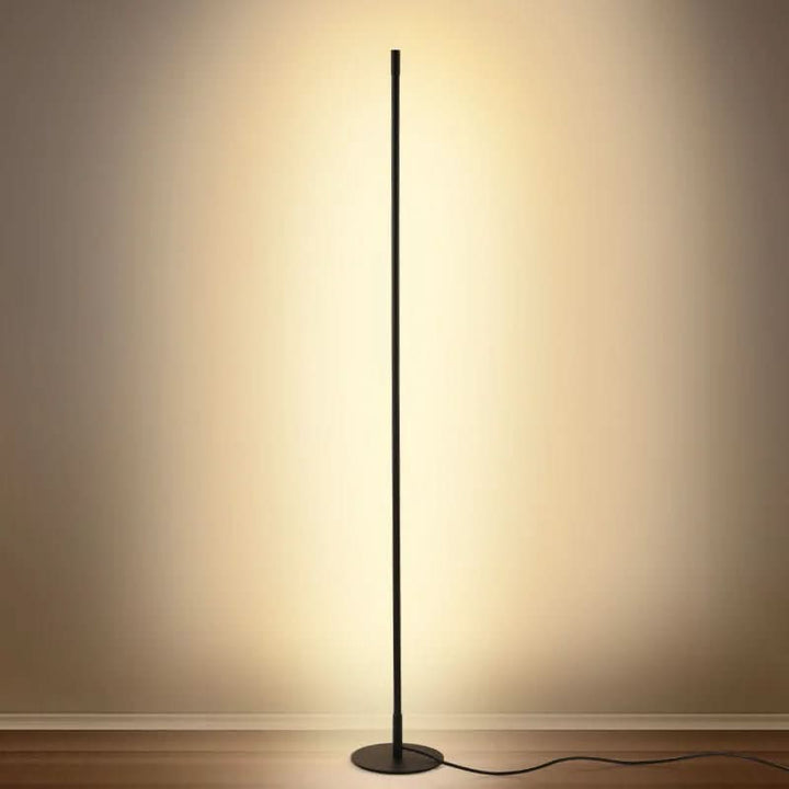 FlorGlow Dimmable Floor Lamp providing ambient lighting for living rooms, bedrooms & home offices. Elegant LED design.