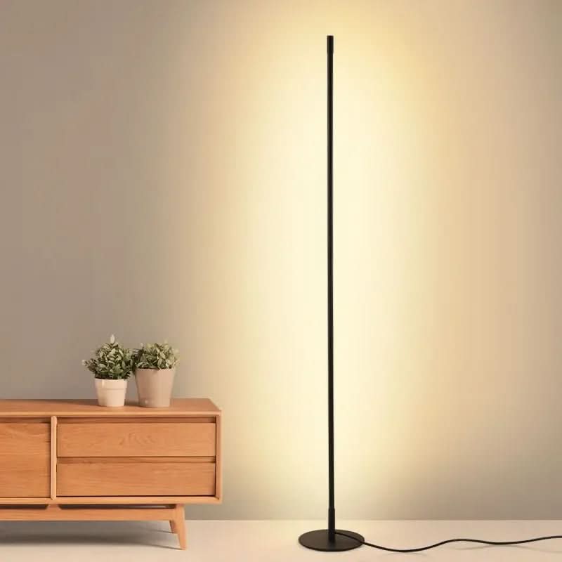 Elegant FlorGlow Dimmable LED Floor Lamp. Minimalist design standing lamp, ideal for home office or modern living room.