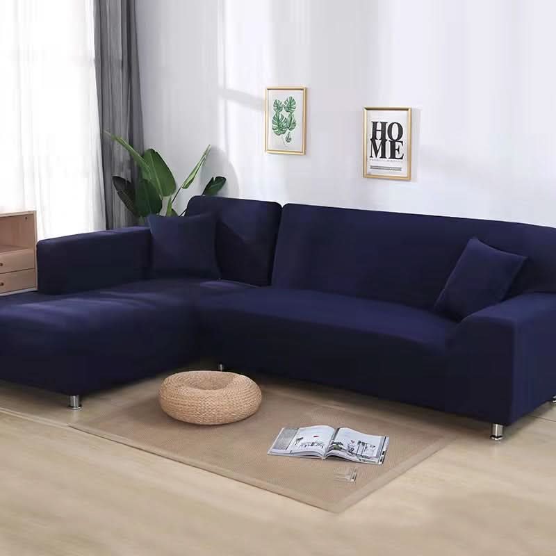 Stretchable sofa slipcover, soft elastic fabric couch protector for easy home decor updates.