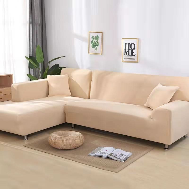 Washable elastic couch cover, durable and pet friendly stretch fabric for busy living spaces.