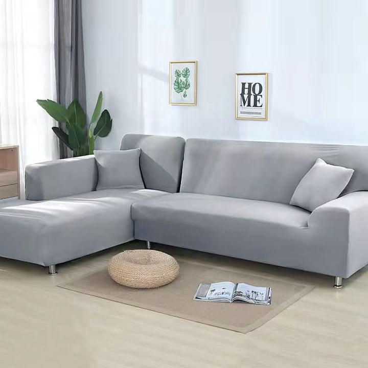 Modern living room elastic sofa protector, stretchable and designed for a perfect fit.