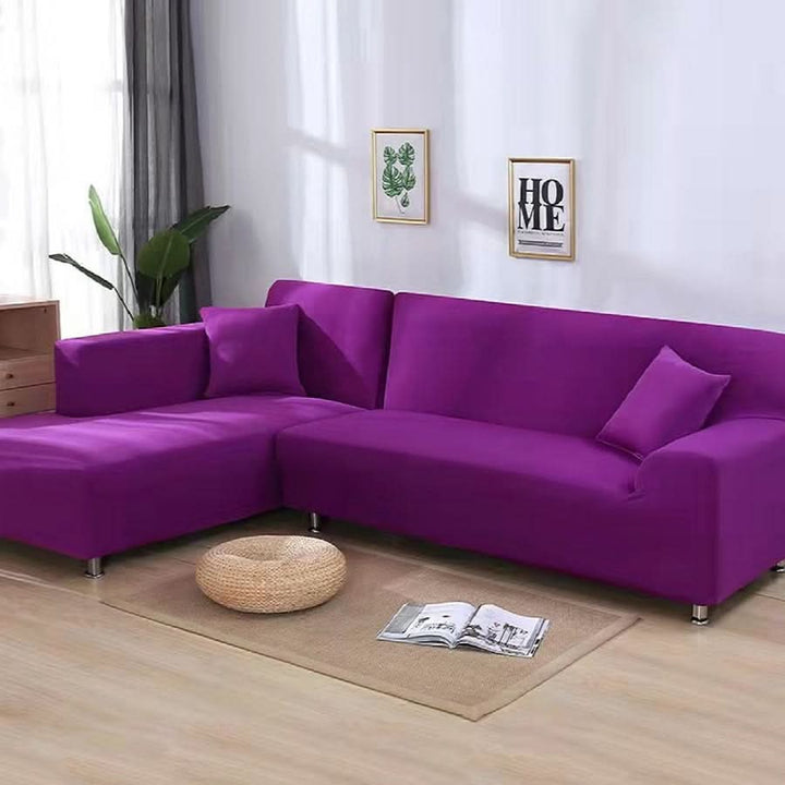 Soft elastic couch protector, stretch fabric slipcover for ultimate comfort and durability.