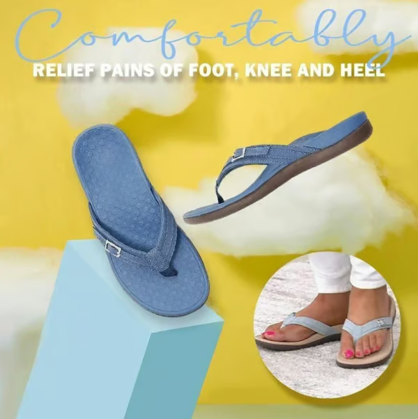 Comfortable women's sandals with arch support & adjustable straps, ideal for all-day summer wear.