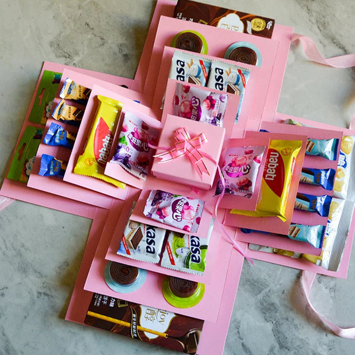 Unisex DIY Photo Gift Box for birthdays & anniversaries. Handcraft a memorable explosion surprise.