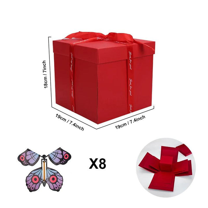Special occasion Photo Explosion Gift Box, perfect for anniversaries, birthdays, and unique DIY gifts.