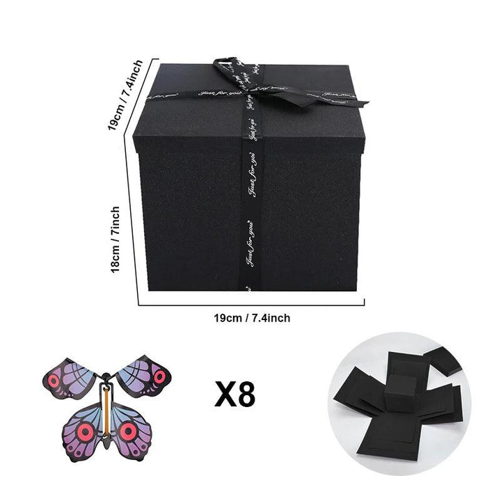 Personalized Photo Explosion Gift Box, a perfect DIY surprise for birthdays, anniversaries. Memory kit.