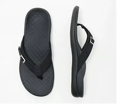 Side view of women's adjustable coastal sandals, highlighting arch support & summer comfort footwear.