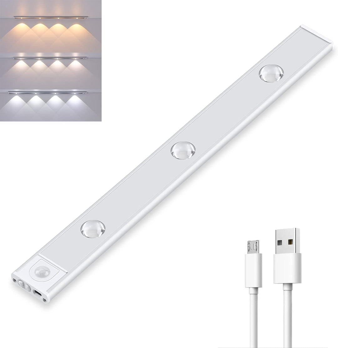 Kitchen under cabinet LED light bar, rechargeable with motion sensor.