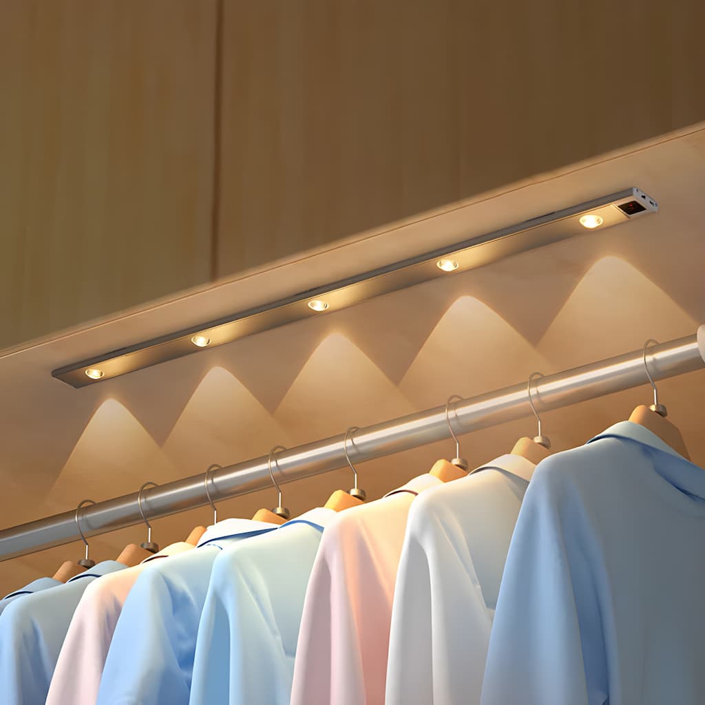 Hallway wireless LED light bar, easy to mount, provides instant illumination.