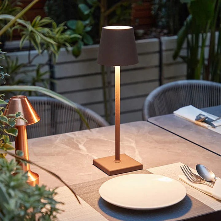 Decorative wireless lamp with LED light, showcasing its ability to complement modern interior decor.