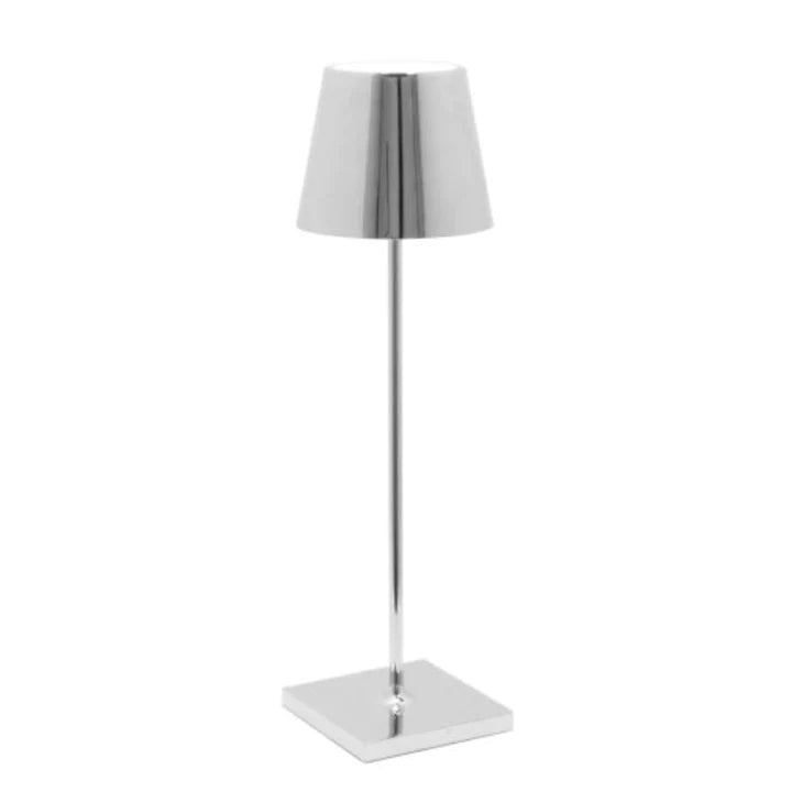 Sleek modern LED table lamp with durable finish, a versatile piece for any room or outdoor setting.
