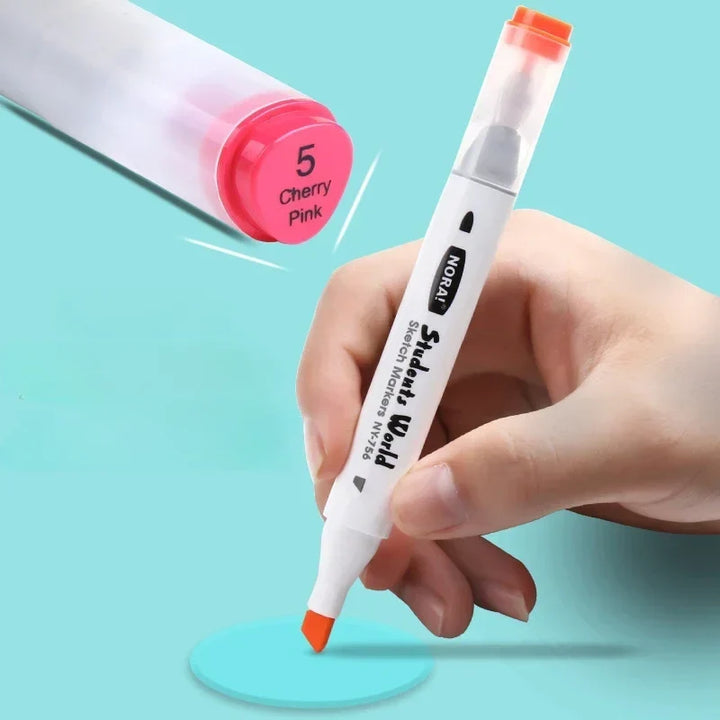 Unleash creativity with dual-tip washable art markers. Ideal for drawing, sketching, & colorful crafts.