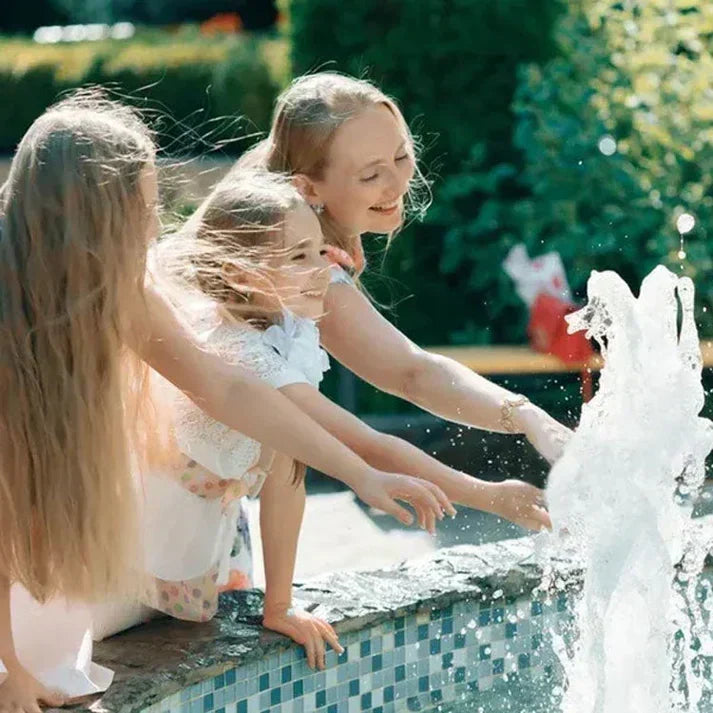 High-performance fountain pump designed for ponds and water features, enhancing garden decor with a customizable water display.