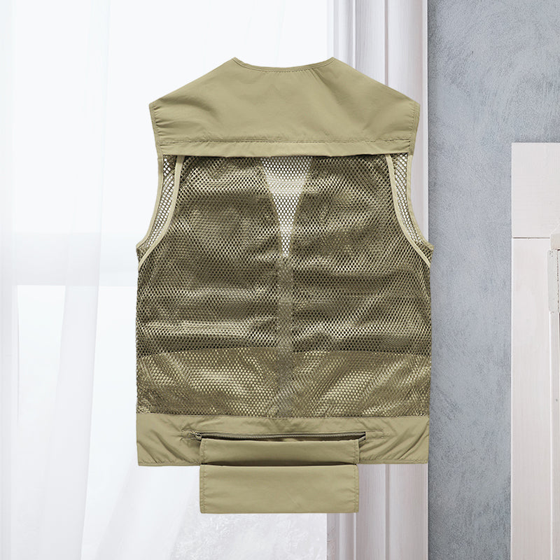 ActionGuard multi-pocket utility vest for men. Durable outdoor gear, perfect for adventure, workwear & survival.