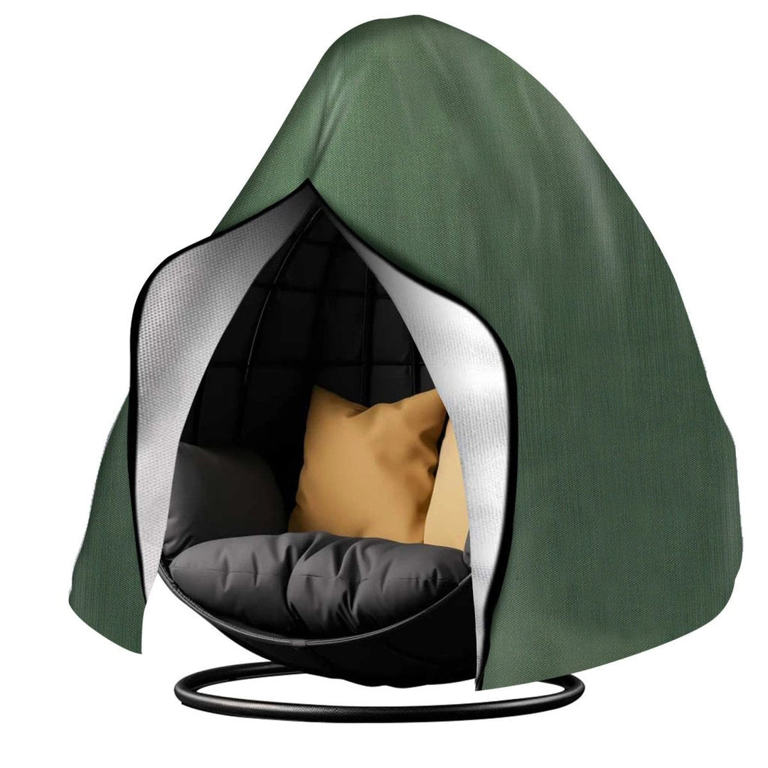 Waterproof & UV resistant egg chair cover; durable protection for outdoor patio furniture year-round.