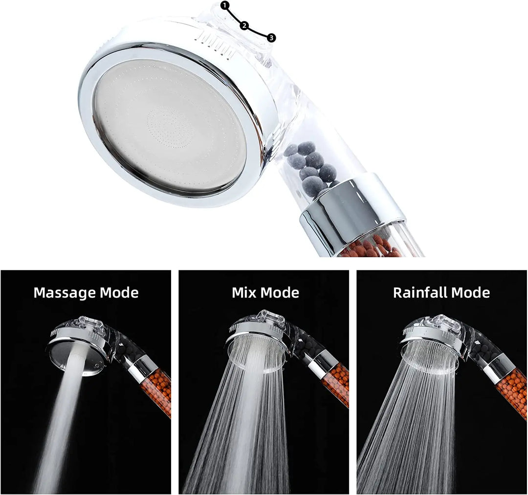Eco-friendly filtered shower head, easy to install, enhancing your daily bathroom spa.
