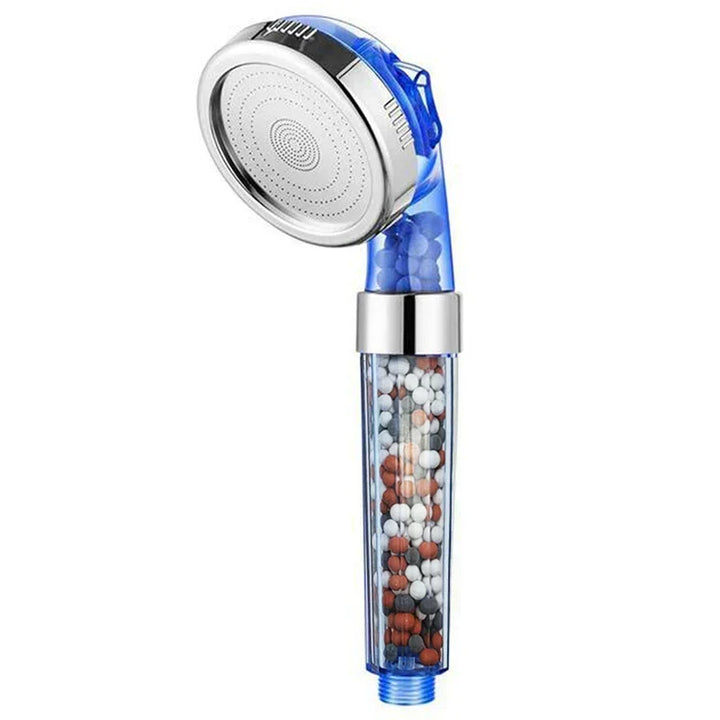 Sleek high-pressure shower head with advanced water filter for purified, strong flow.