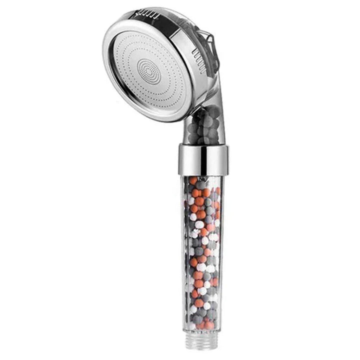 Spa-like filtered shower head, high pressure for deep cleaning, eco-friendly bathroom accessory.